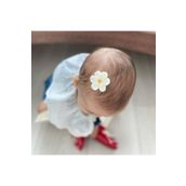 Sahici Anne Vintage Çiçek Saçsız Bebek Tokası, 3cm