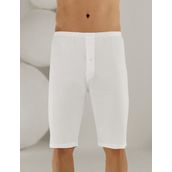 Şahinler ME018 Penye Süprem Paçalı Beyaz Erkek Boxer