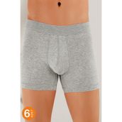 Şahinler ME031 Gri 6'lı Paket Likralı Boxer