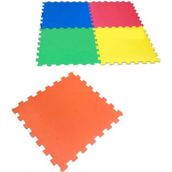 Salman Spor Salman Tatami Mindercisi 50X50 26 mm Anaokulu Çocuk Odası Tatami Minderi - 114 x 114 cm - Gri - Sarı