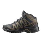Salomon Erkek X-Adventure Recon Mid Gore-Tex Yürüyüş Ayakkabısı, Sağlam Yürüyüş Parkurları ve Her Hava Koşulunda Trekking için Su Geçirmez Stabilite - Asfalt/Şahin/Çakal Kahverengi - 11 Medium