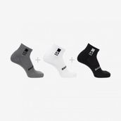 Salomon LC2086700 Everyday Ankle 3 Pack Siyah Beyaz Gri Unisex Çorap