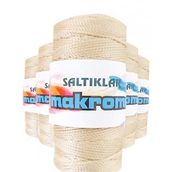 Saltıklar 230 Açık Bej 100 gr 5 Adet Polyester Makrome İpi