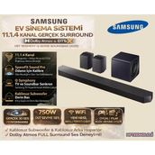 Samsung 11.1 Ch Subwoofer & Arka Hoparlör Q-Serisi Soundbar (Hw-Q990f) (2025 Üretim) + Anker Bluetooth Hoparlör Hediye