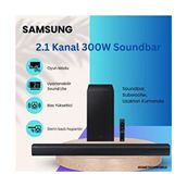 Samsung 2.1 Kanal 300W Soundbar Siyah Derin Baslı Hoparlör ve Oyun Modu ile Güçlü Ses