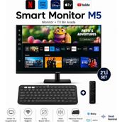 Samsung 32 Inç Fhd Smart Tv Deneyimi Sunan Wi-Fi Bağlantılı LED Ekran 1920 x 1080 Çözünürlük Wi-Fi Bağlantılı LED Ekran + Klavye - Renk