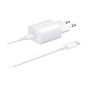 Samsung Galaxy A73 Fast Charging 25W Type-C Çıkışlı Kablolu Beyaz Şarj Aleti