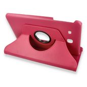Samsung Galaxy T560 Tab E 9.7 Pembe 360 Tablet Deri Kılıf