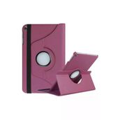 Samsung Galaxy Tab A7 Lite Sm-T220 8.7 Inç Tablet Standlı 360° Dönebilen Deri Kılıf Leather Case Mor