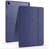 Samsung Galaxy Tab A9+ Plus / A11+ Plus Uyumlu Üçgen Standlı Uyandırma Fonksiyonlu Tablet Kılıfı - Lacivert