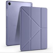 Samsung Galaxy Tab A9+ Plus / A11+ Plus Uyumlu Üçgen Standlı Uyandırma Fonksiyonlu Tablet Kılıfı - Lavanta Moru