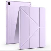 Samsung Galaxy Tab A9+ Plus / A11+ Plus Uyumlu Üçgen Standlı Uyandırma Fonksiyonlu Tablet Kılıfı - Lila