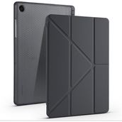 Samsung Galaxy Tab A9+ Plus / A11+ Plus Uyumlu Üçgen Standlı Uyandırma Fonksiyonlu Tablet Kılıfı - Siyah