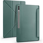 Samsung Galaxy Tab S9 Ultra 14.5” Uyumlu Katlanabilir Standlı Kalem Bölmeli Tablet Kılıfı - Koyu Yeşil