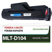 Samsung UNİ-1 MLT-D104S 1500 Sayfa Siyah Muadil Toner