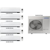 Samsung Wind Free 9+9+12+12+18 Iç 10 Kw Dış Ünite 36000 Btu 1+5 Multi Inverter Duvar Tipi Klima