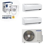 Samsung Wind Free Multi 1+2 Sistem (aj050txj2kh/ea) 7+9 Btu İç 5,2 Kw Dış Ünite Beyaz