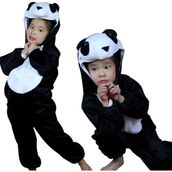 Samur 2-3 Yaş 80 cm Çocuk Panda Kostümü