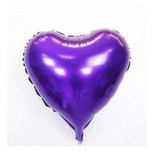 Samur Mor Kalp 45 cm 18 inç Folyo Balon