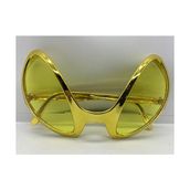 Samur Retro Gözlük 80'li 90'lı Yıllar Gold Renk 8x13 cm Parti Gözlüğü