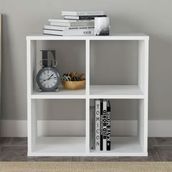 Sanal Mobilya Cube 4 Raflı Medium Mat Beyaz Kitaplık