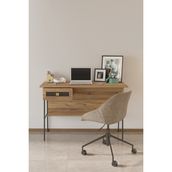 Sandalie Arya 120X59 Cm Çalışma Masası Bilgisayar Masası Ofis Ders Yemek Masası Atlantik Çam&Siyah