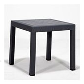 Sandalie Rattan Antrasit 80x80 cm Bahçe Masa