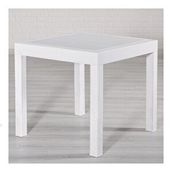 Sandalie Rattan Beyaz 80x80 cm Bahçe Masa