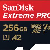 SanDisk 256 GB Extreme PRO microSDXC kartı + SD adaptörü + RescuePRO Deluxe, 200 MB/sn'ye kadar, A2 App Performance, UHS-I, Class 10, U3, V30