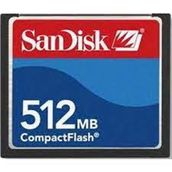 Sandisk 512 MB Compact Flash Hafıza Kartı