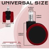 Sandofis Black-Red Ofis Koltuğu Tekerleği, Çap 50 mm,Ofis Koltuk Yedek parçaları