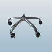 Sandofis Ofis Koltuğu Ayağı, Düz Krom Ayak Çap 64 cm, Krom Çemberli Teker Çap 60 cm, Yedek Parça