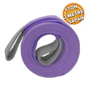 Sapan Polyester Spanzet 1 Ton 2 Metre Mor Saglam Yuk Kaldirma Tasima Indirme Halat
