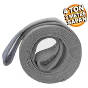 Sapan Polyester Spanzet 4 Ton 3 Metre Gri Sağlam Yük Kaldırma Taşıma Indirme Halat