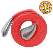 Sapan Polyester Spanzet 5 Ton 5 Metre Kirmizi Saglam Yuk Kaldirma Tasima Indirme Halat