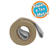 Sapan Polyester Spanzet 6 Ton 3 Metre Kahve Sağlam Yük Kaldırma Taşıma İndirme Halat