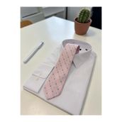 Sarar Microfibre 7 cm Çizgili Mavi-Beyaz-Lacivert Kravat KR-62