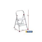 Saraylı Pratik Beyaz 3 Basamaklı Metal Merdiven