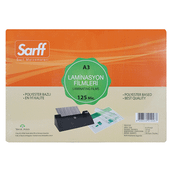 Sarff 125 Mikron 65x95 mm Pvc 100'lü Paket Laminasyon Filmi