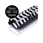 Sarff 25 mm Plastik Siyah 280-310 Yaprak Kapasiteli 50'li Spiral