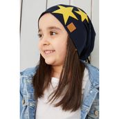 Sari Lacivert Fanatik Cocuk Bebek Sapka Bere Yumusak Cift Katli Spor 100 Dogal Pamuklu Penye