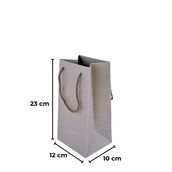 Sarkap 12x23x10 cm Örgü İp Saplı Kraft Çanta