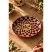 Sarkap Home 26 cm Lemon Design Kırmızı Meyve Tabağı