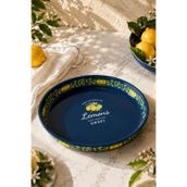 Sarkap Home 26 cm Lemon Design Lacivert Meyve Tabağı