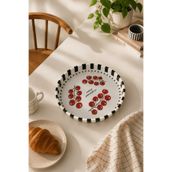 Sarkap Home 26 Cm Rosso Pomodoro Siyah Meyve Tabağı