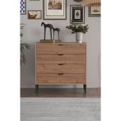 SARMOBİ Arden 4 Çekmeceli Şifonyer 90x88x40 cm Kahverengi – Modern Tasarım