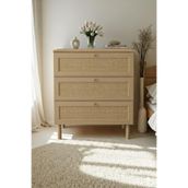 SARMOBİ Baru 3 Çekmeceli Şifonyer 75x85x42 cm Cadiz Meşe – İskandinav Tasarım
