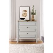 SARMOBİ Taiga 3 Çekmeceli Şifonyer 75x81x40 cm Buz Gri – Country Tasarım