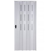Sarpaş Beyaz Camlı 12 mm Katlanır Akordeon Pvc 132x180 cm Akordiyon Kapı