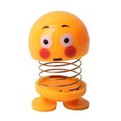 Şaşıran Şaşkın Emoji Smile Zıp Zıp Kafa 8 cm Araba Torpido Süsü Masaüstü Dekoratif Figür Pasta Süsü